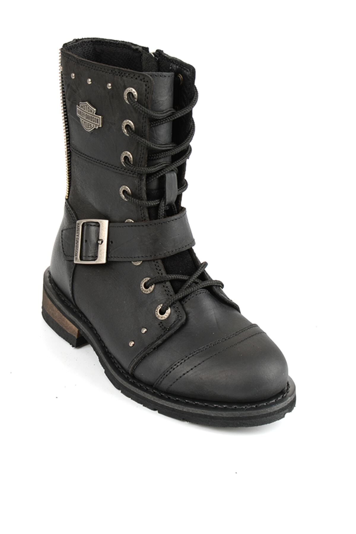 Harley Davidson-Monetta Black Leather Women's Boots 3