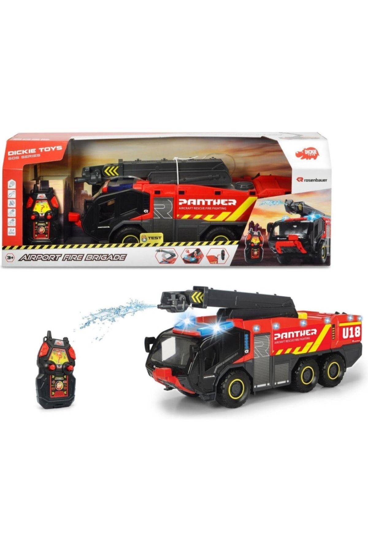Simba 203719020038 R/c Uzaktan Kumandalı Havalanı Itfaiye Aracı -dickie