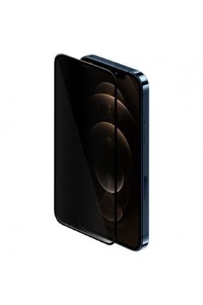 Iphone 12-12 Pro Uyumlu Full Hayalet Kırılmaz Cam Privacy Siyah 12HYLT