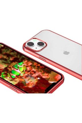Iphone 13 Kılıf Kenarları Renkli Parlak Arkası Şeffaf Sararmaz Darbeye Dayanıklı Lüx Kapak 05ELEMNT