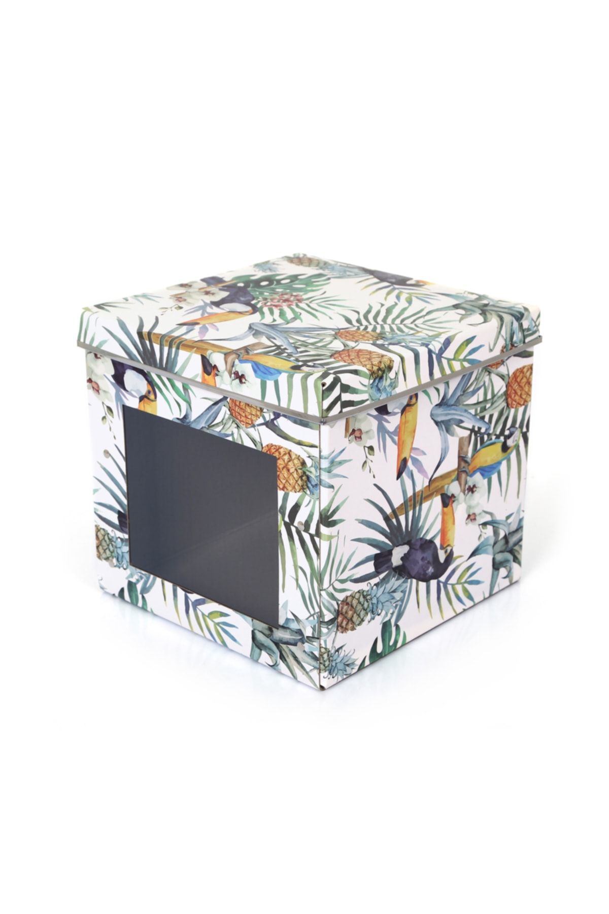 Bosphorus-Tropical Patterned Covered Foldable Window Cardboard Box 2