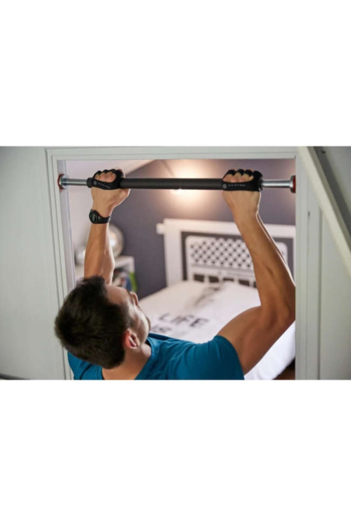 دستکش وزنه برداری مشکی تناسب اندام براق GLIP PAD سیاه Decathlon