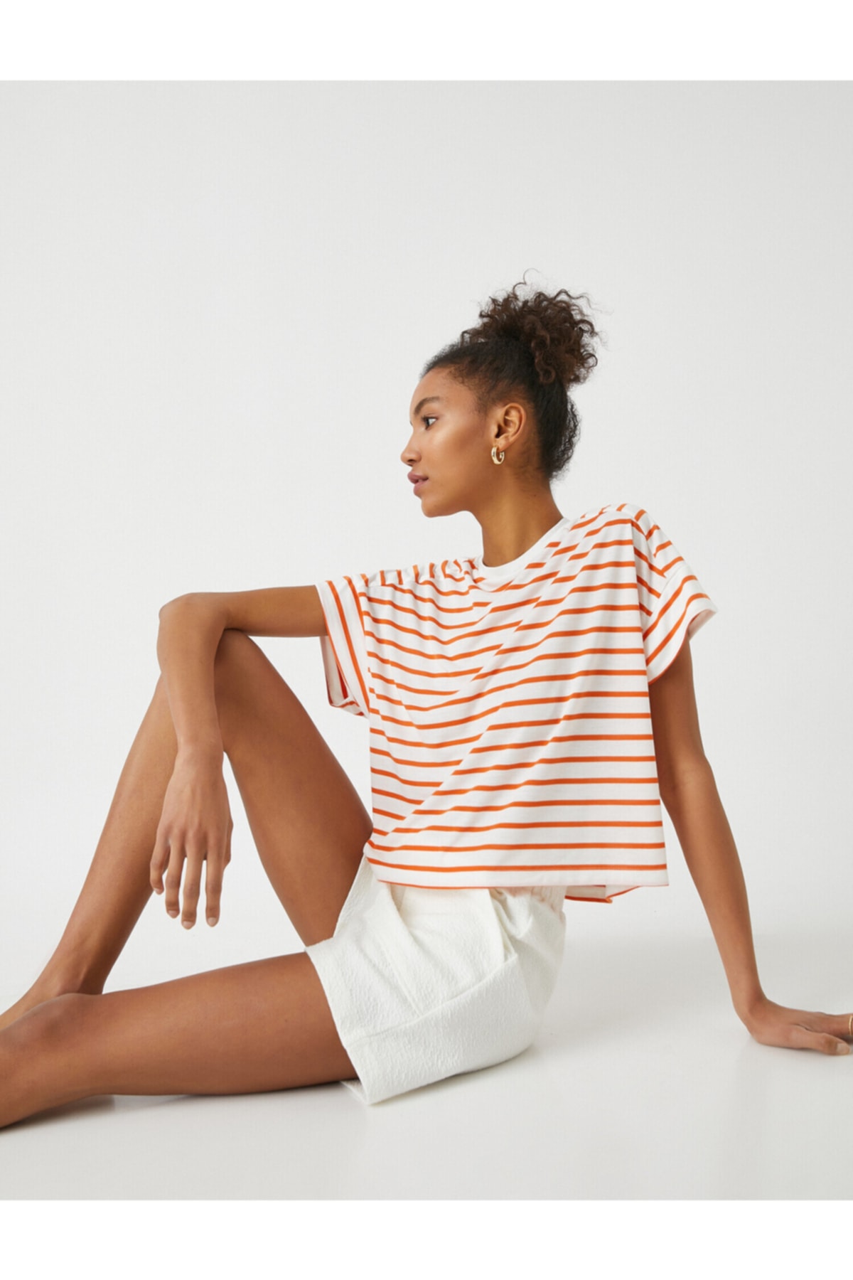 Koton T-Shirt Orange Regular Fit Fast ausverkauft