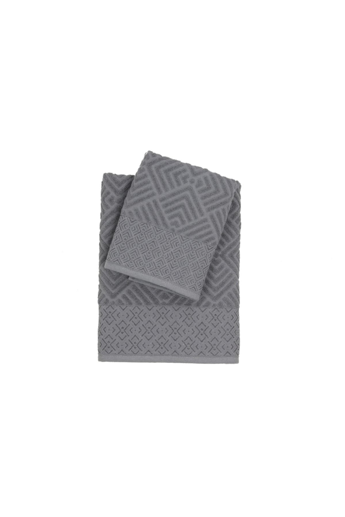 eyiz Diyar Modest Bath Towel Set Gray Trendyol