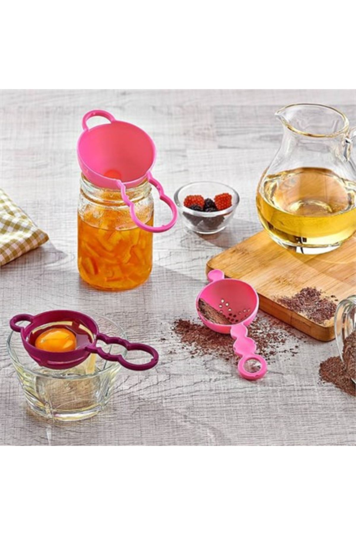 Yetkin Home-Pastry Cake Cookie Preparation Funnel Egg White Separator Set 1