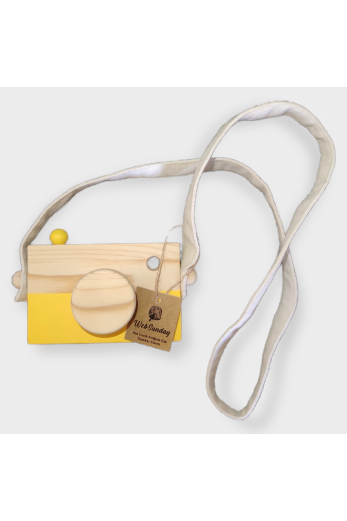 websunday Ahşap Waldorf Fotoğraf Makinesi, Eğitici Bebek Kamera Oyuncağı 2 3 4 5 6 Yaş Erkek Kız-civciv Sarı fotoğrafı 2 (önizleme)