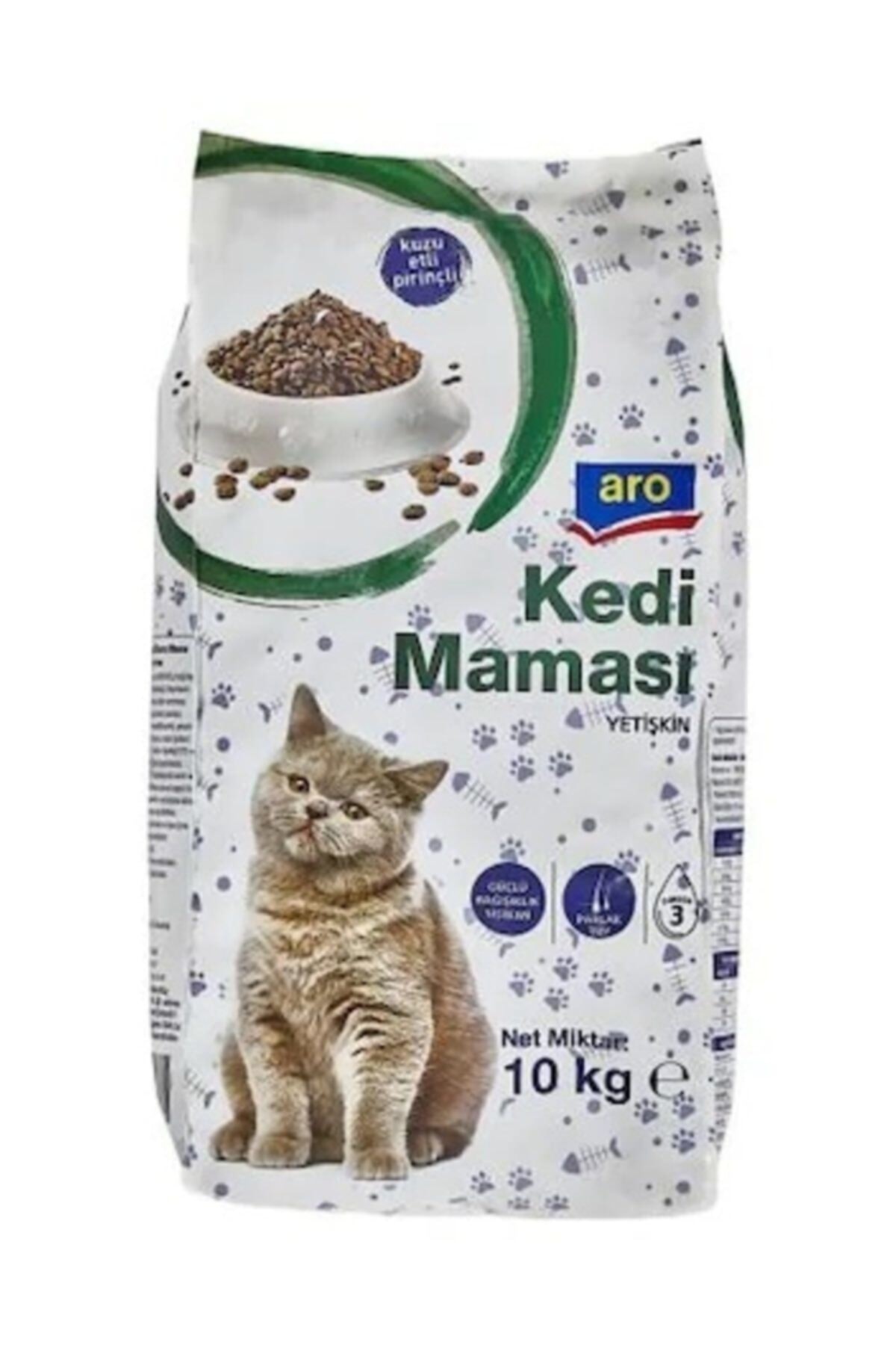 Aro Yetişkin Kedi Maması Kuzu Etli Pirinçli 10 Kg
