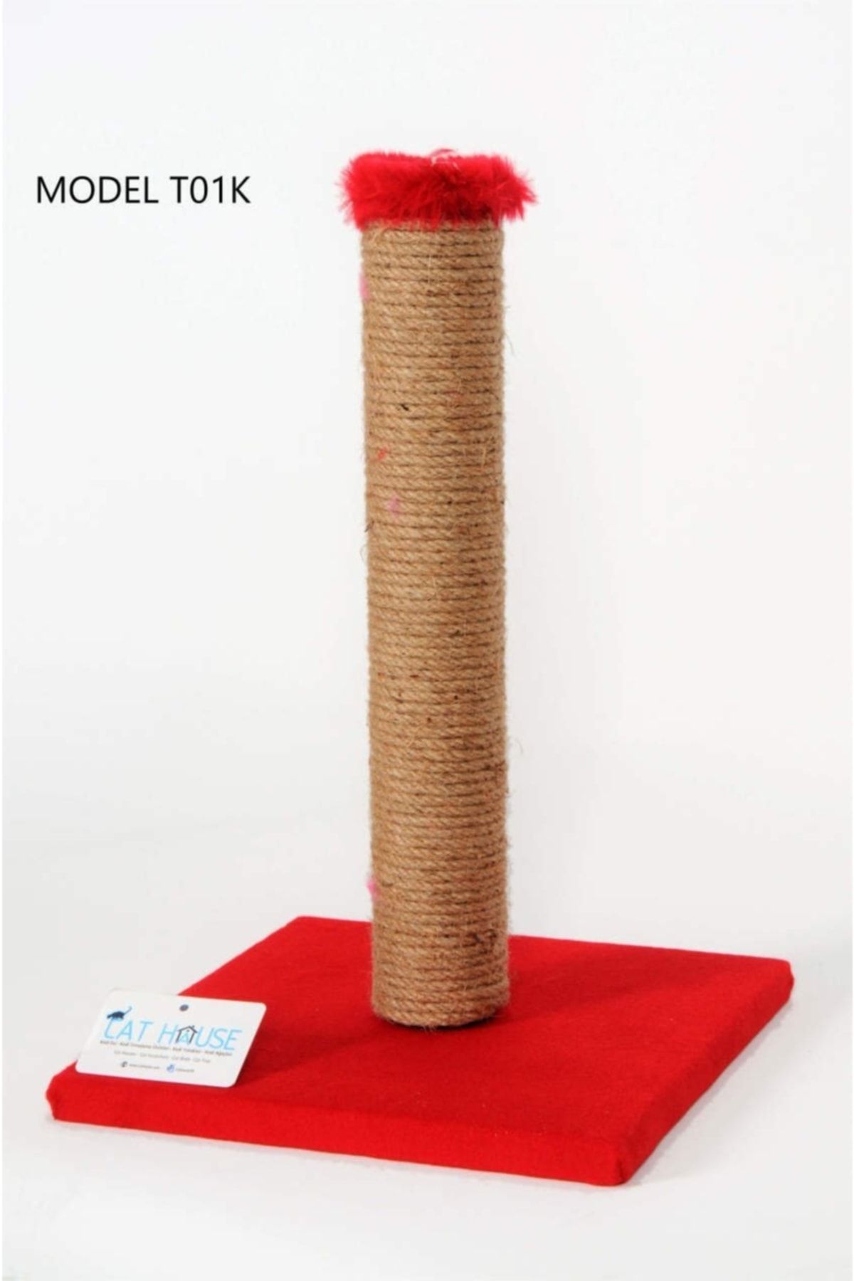 Cathause-Cat House T01 Cat Scratching Red 42 Cm 3