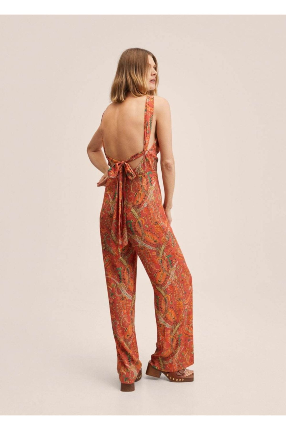 Mango jumpsuit red clearance