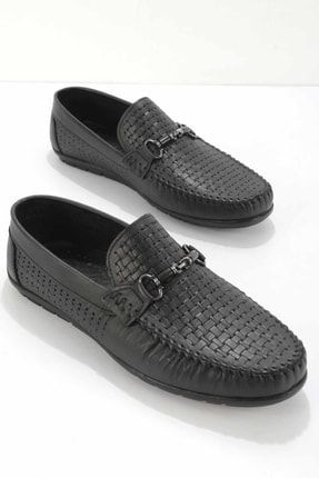 Siyah Leather Erkek Loafer Ayakkabı E01107101303
