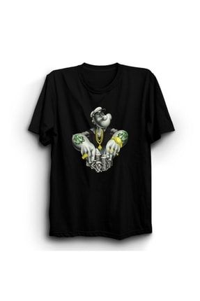 Gangsta Popeye Baskılı T-shirt TT-BT22200