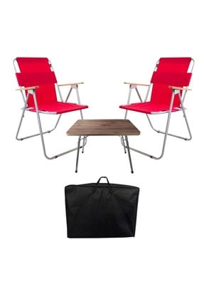 Siyah Çantalı 45x60 Çam Katlanır Masa + 2 Adet Ahşap Kollu Kamp Sandalyesi Katlanır Sandalyesi NHSM2-çantalı-masa-sandalye-seti