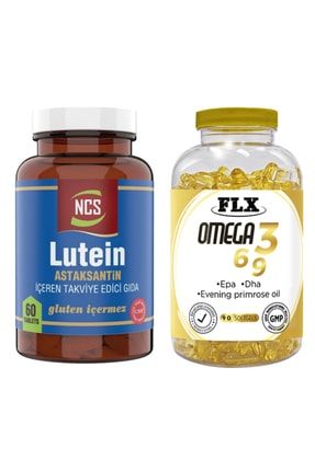 Lutein 15 Mg Astaksantin 12 Mg 60 Tablet & Flx Omega 3-6-9 90 Tablet 510796292