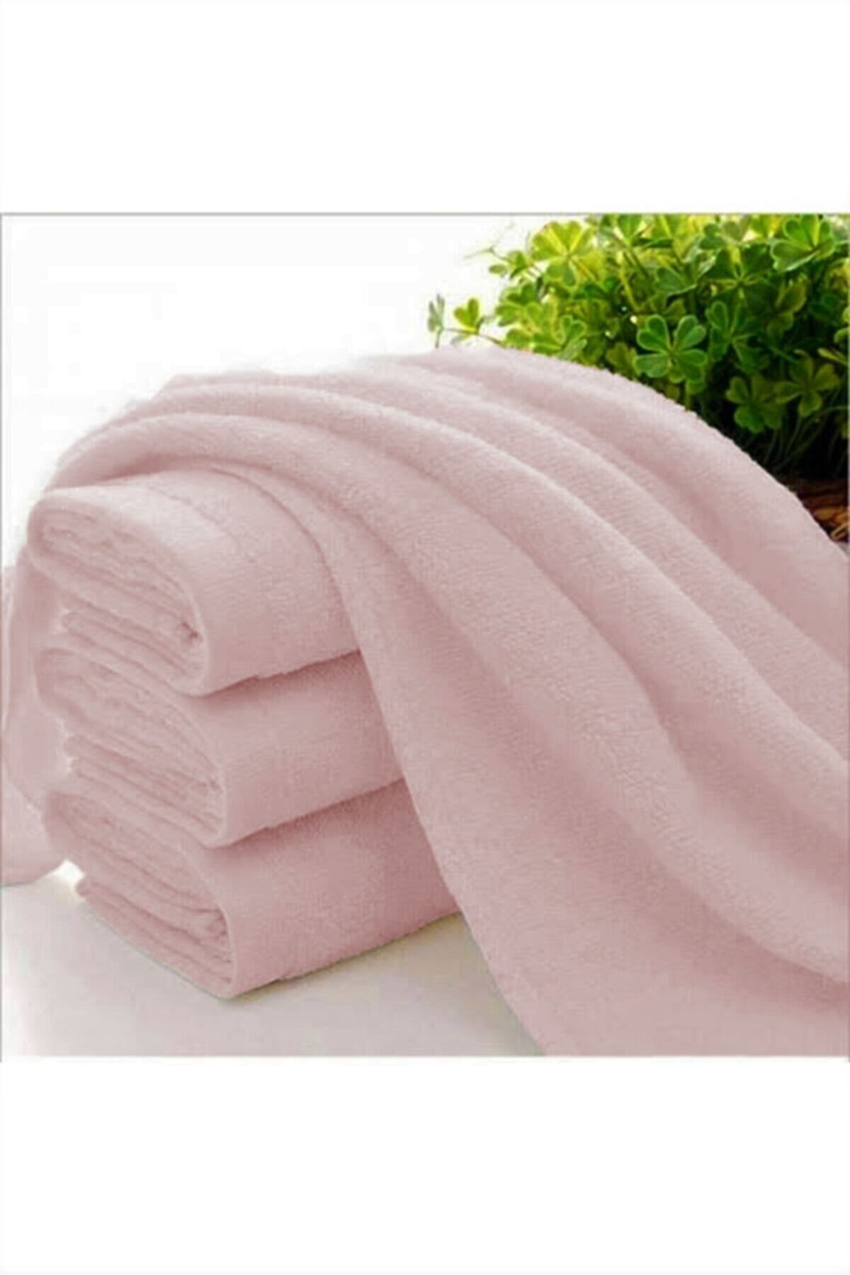 Çt Çeyizci Tekstil Banyo Havlusu Kadife Otel Ve Banyo Havlusu 70 X 140cm Pudra