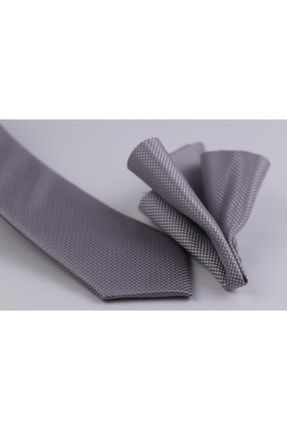 1.kalite Özel Desenli Özgün Renk 5.5 Cm Genişliğinde Kravat Mendil Seti kravat006