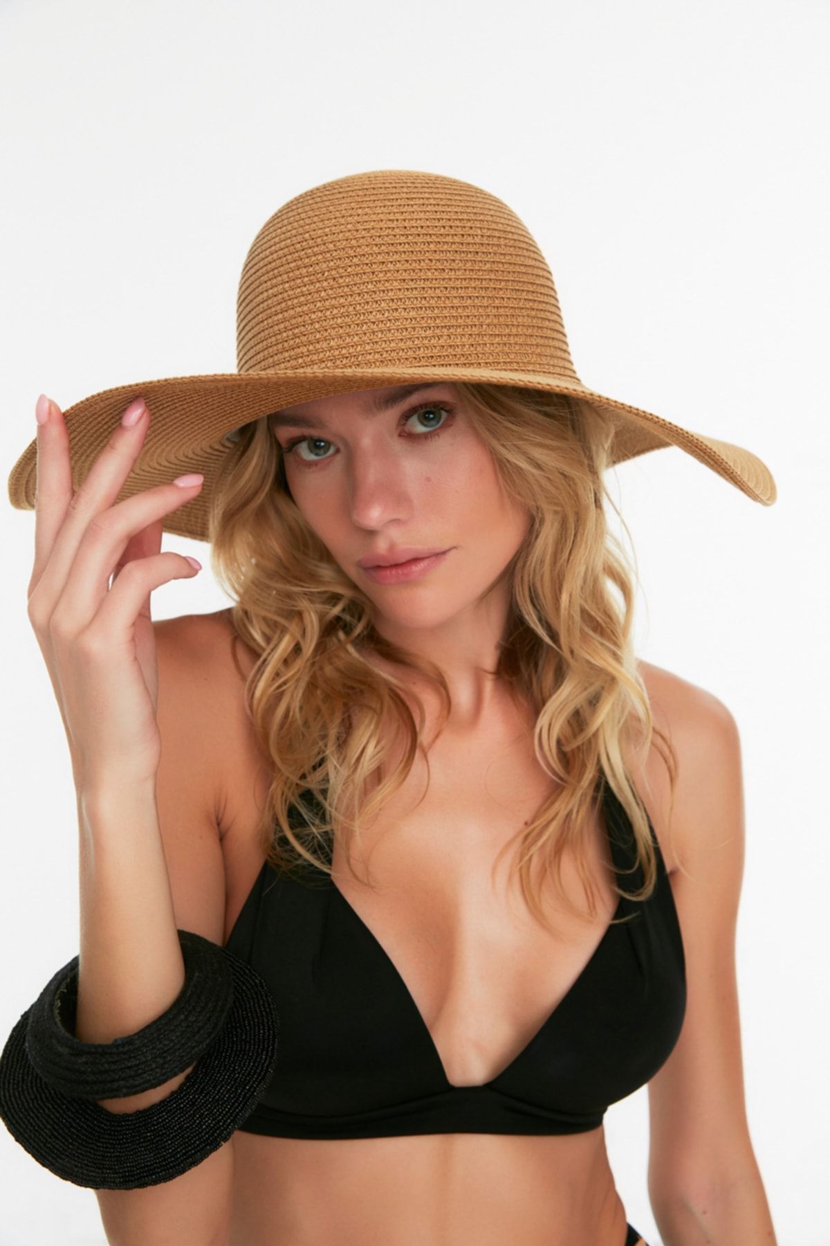 Trendyol Collection-Beiger Strohhut für Damen TWOSS22SP00005 5
