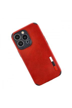 Iphone 13 Pro Max Kılıf Loop Deri Silikon Premium Kılıf - Kırmızı ETG-LOOP13PROMAX
