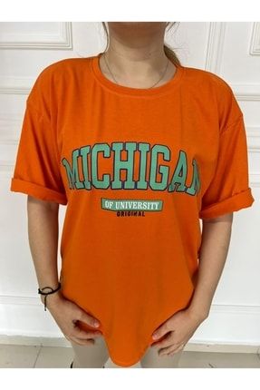 Turuncu Michigan Oversize T-shirt TS-8974521