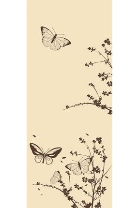Kelebek Çiçek Desenli Buzdolabı Beyaz Eşya Sticker 031 BUZ-031