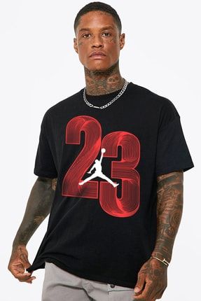 Yirmi Üç Siyah Oversize Kısa Kollu Erkek T-shirt 1M1XM463AS