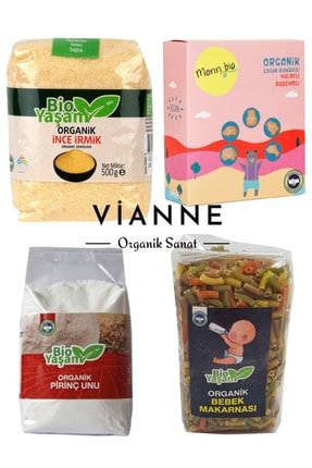 Organik Ince Irmik - Makarna - Pirinç Unu - Bisküvi - Bebeğim Hediye Paketi 1 Vianne005