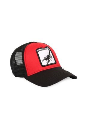 Hayvan Figürlü Spor Kırmızı-siyah Şapka BPŞ026