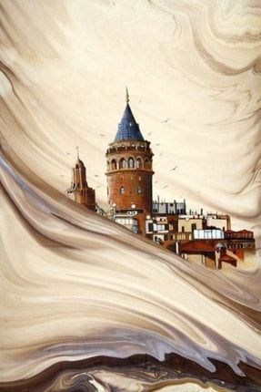 Sayılarla Boyama Çerçeveli 30x40 Cm Numaralı Akrilik Boya Seti:galata Kulesi RB.020