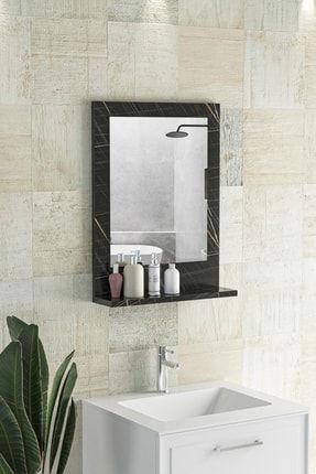 Verona 45x60cm Sonata Raflı Banyo Aynası Wc Koridor Duvar Salon Ofis Yatak Odası Boy Ayna VERONA-45X60-RAFLI-BANYO-DOLAP