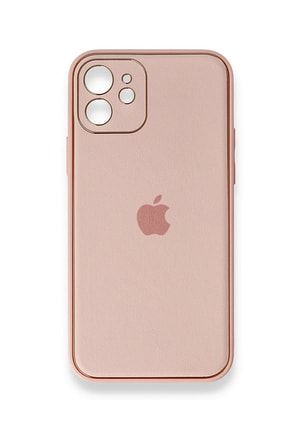 Iphone 11 Uyumlu Kılıf Logolu Gold Detaylı Deri Arka Kapak COCO-11
