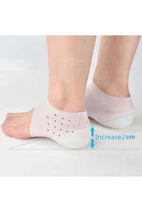 Boy Uzatıcı Silikon Topuk Çorabı Gizli Topuk Yükseltici Tabanlık HR021