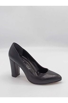 Rugan Siyah 7,5 Cm Topuklu Ayakkabı iskarpinotpk00131