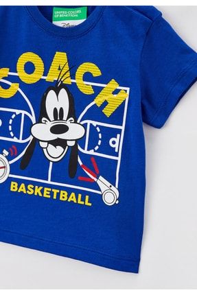 Benetton Mickey Mouse Goofy Baskılı Tshirt 3096c1565 3096C1565