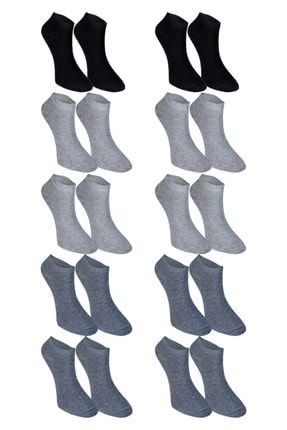 10'lu Kadın Çok Renkli Pamuklu Dikişsiz Yumuşak Yüksek Kaliteli Nefes Alabilen Patik Çorap B0122Y022185