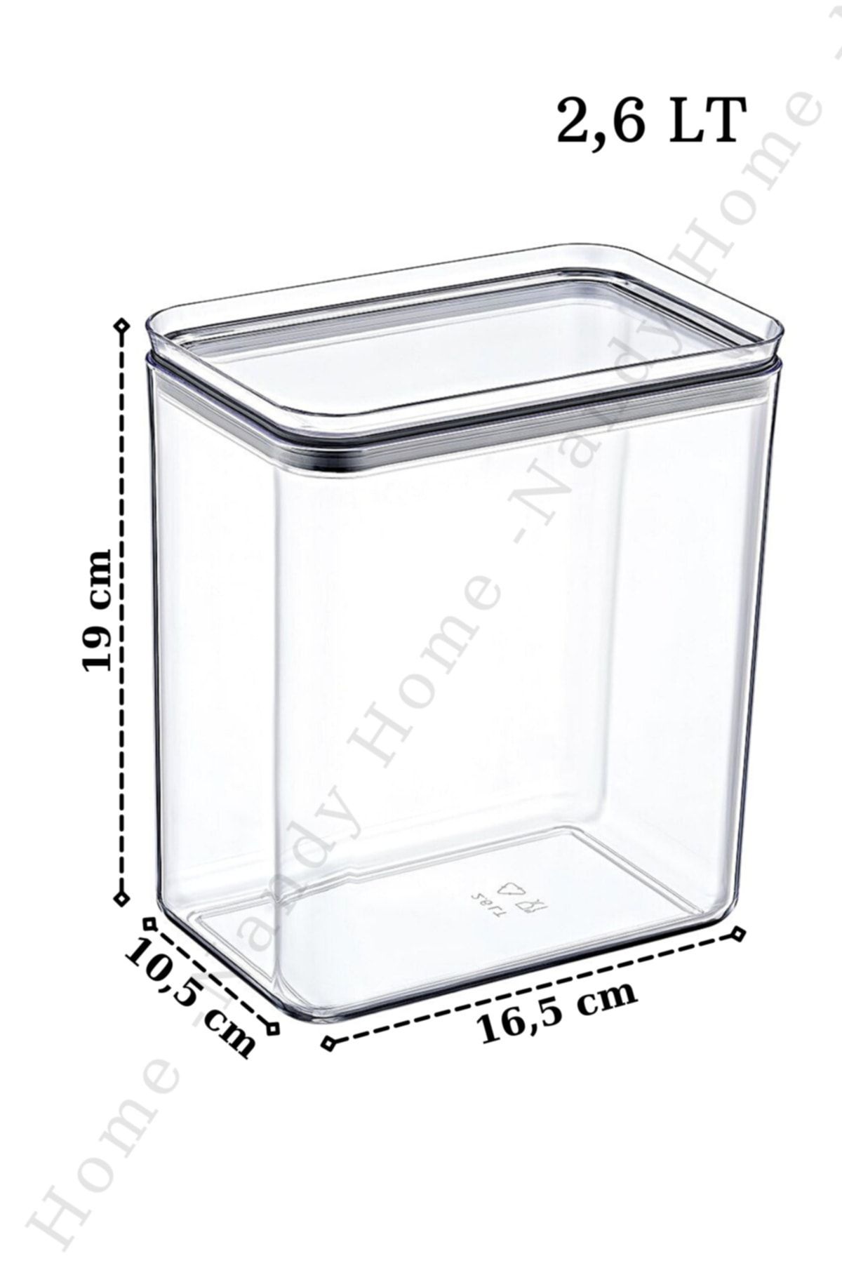 Nandy Home-Decorative Rectangular 2.6 Lt Set of 2 Tablets/detergent Storage Box with Vacuum Lid 3