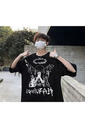 Nefigo Harajuku Gothic Death Angel Unisex Siyah T-shirt nefigodeathangel