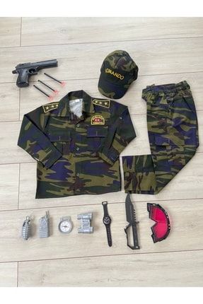 Çocuk Kamuflaj Asker Kıyafeti Komple Set MURRAYKOSM-5