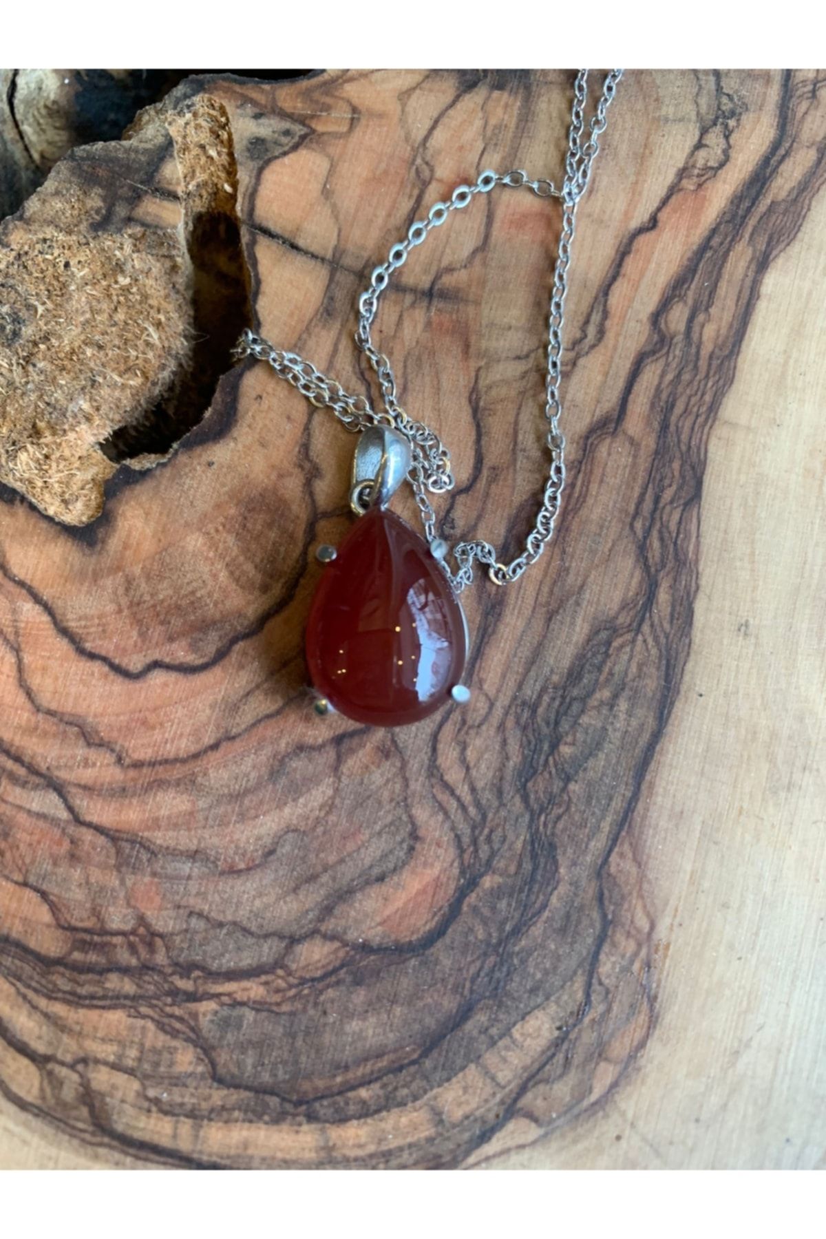 Red cheap stone pendant
