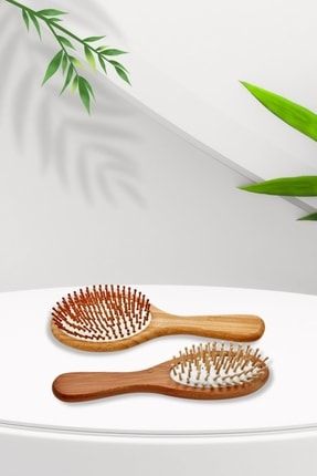 2'li Set Bambu Doğal Saç Fırçası, Ithal HMNV-SACFIRCASI-2LI