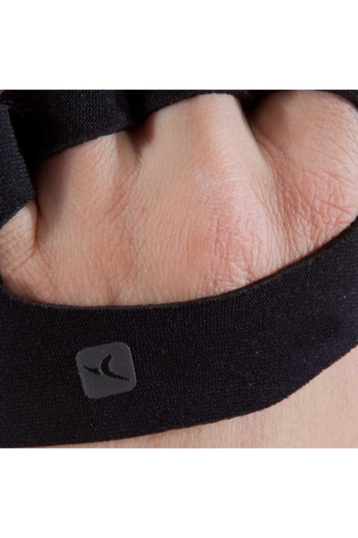 دستکش وزنه برداری مشکی تناسب اندام براق GLIP PAD سیاه Decathlon
