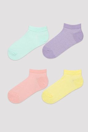 Kız Çocuk Basic Colorful 4lü Patik Çorap PH6N78QA22IY-MIX