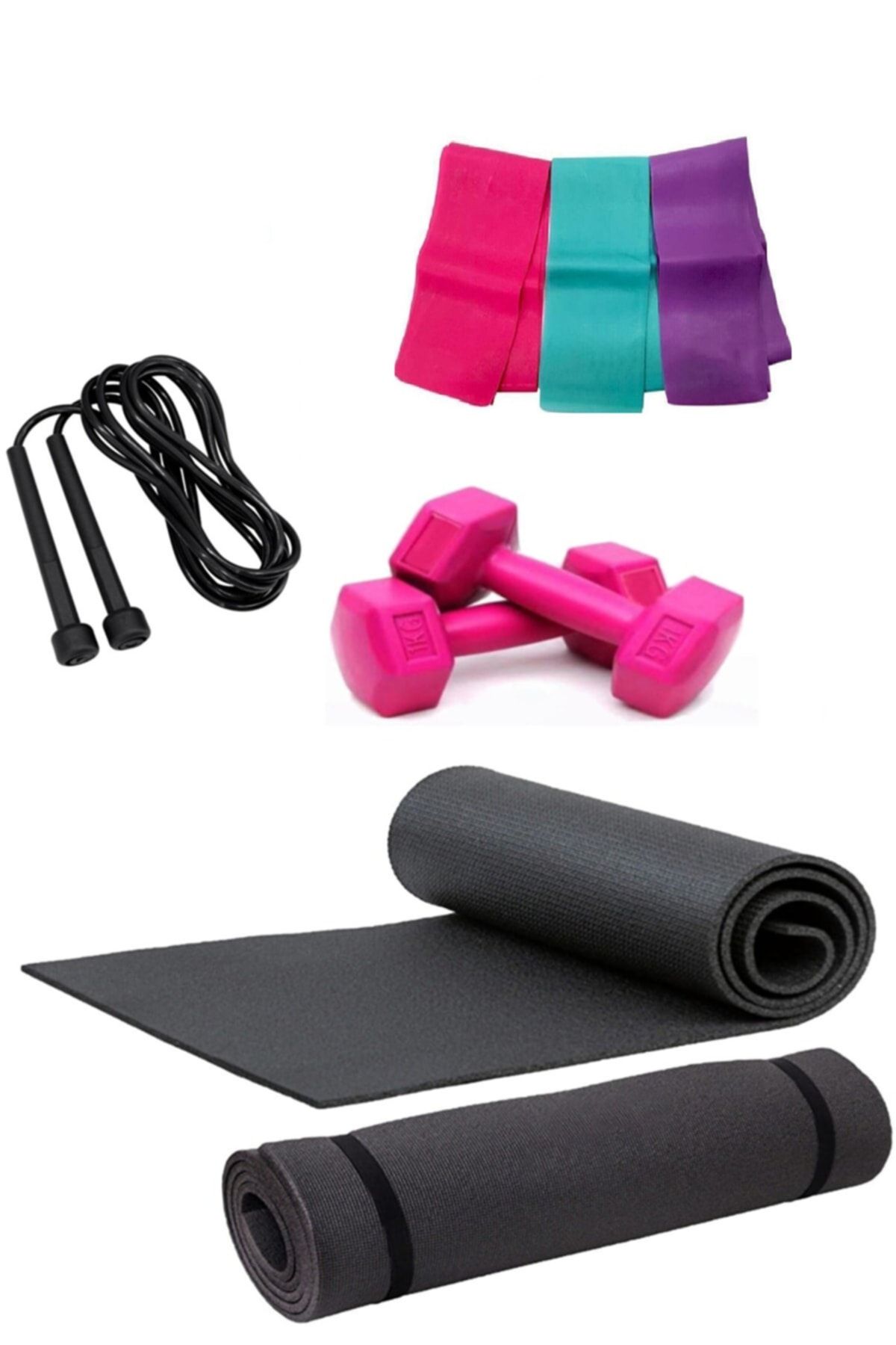 REDZEUS Pilates Bandı Egzersiz Direnç Lastiği Yoga Bandı Ve Atlama Ipi  Uzunluğu Ayarlanabilir, 54%'YE KADAR İNDİRİM