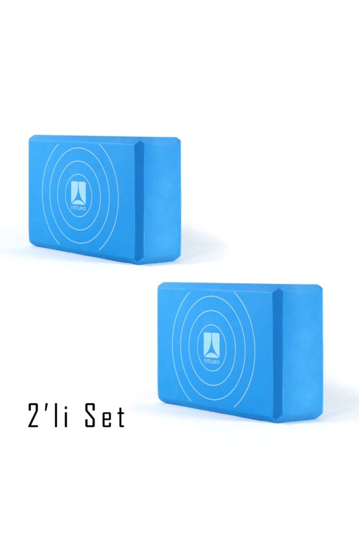 Rebuwo Köpük Yoga Bloğu Yoga Block 2'li Set Mavi