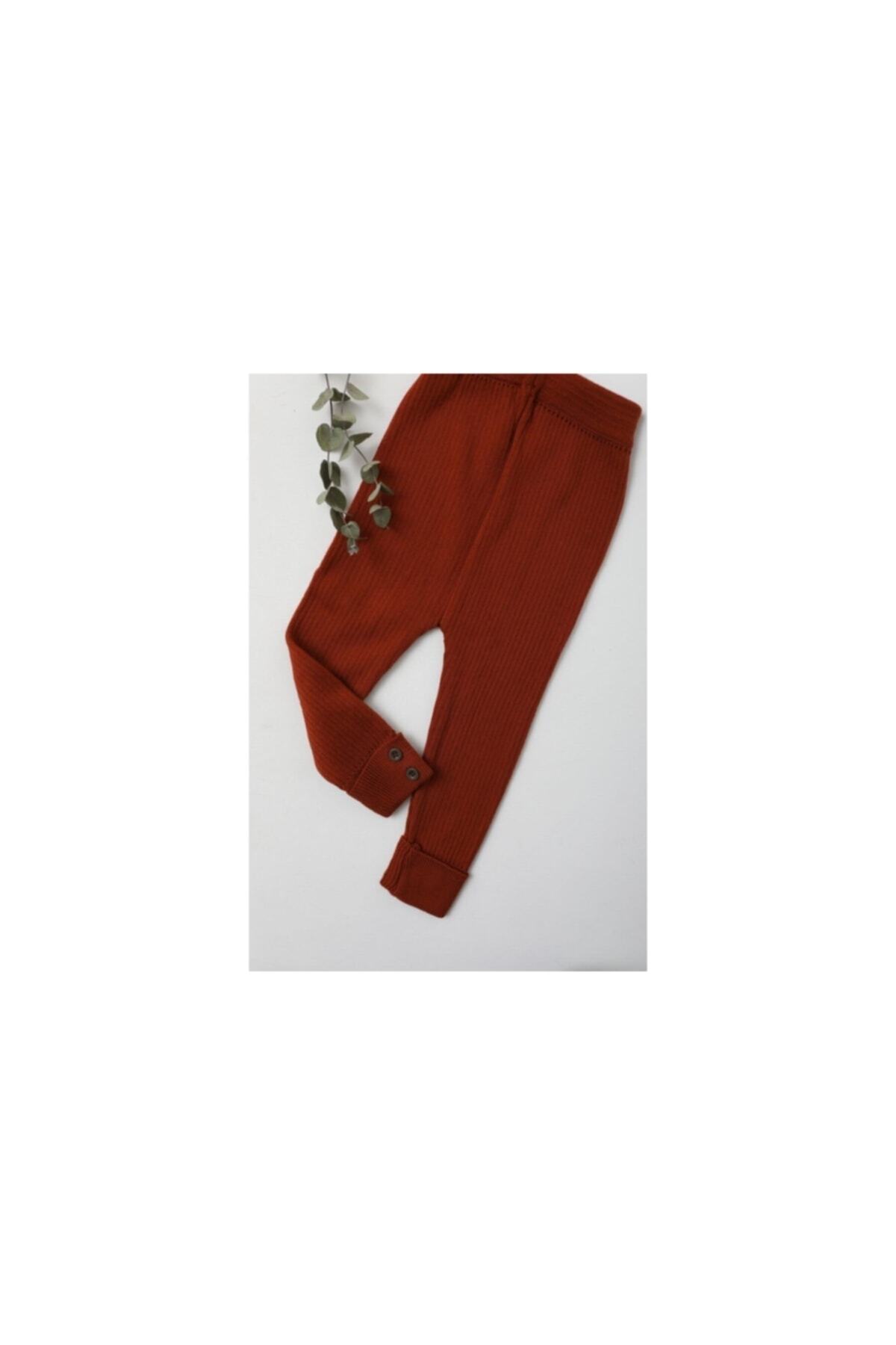 gogo bici Düğme Detaylı Fitilli Bebek Triko Tayt fotoğrafı 3 (önizleme)