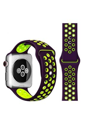 Apple Watch 2 3 4 5 6 Se Uyumlu 42-44 Mm Modellere Uyumlu Kaliteli Silikon Spor Kayış Kordon FC04