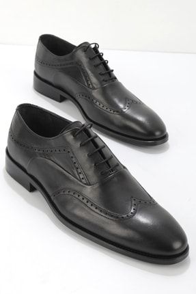 Siyah Leather Erkek Oxford Ayakkabı E01755113003
