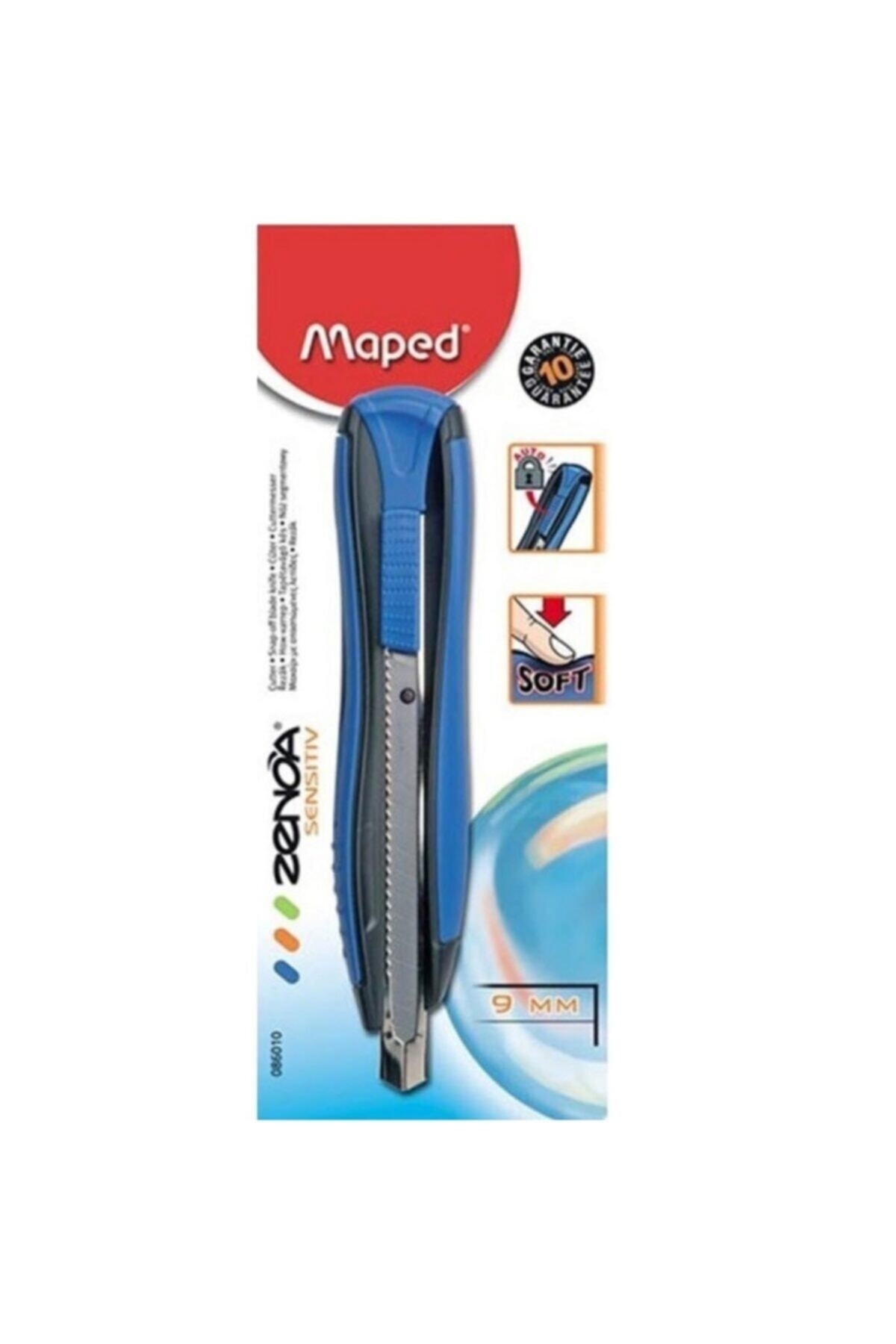 Maped Zenoa Sensitiv 9 Mm Maket Bıçağı Otomatik Kilit