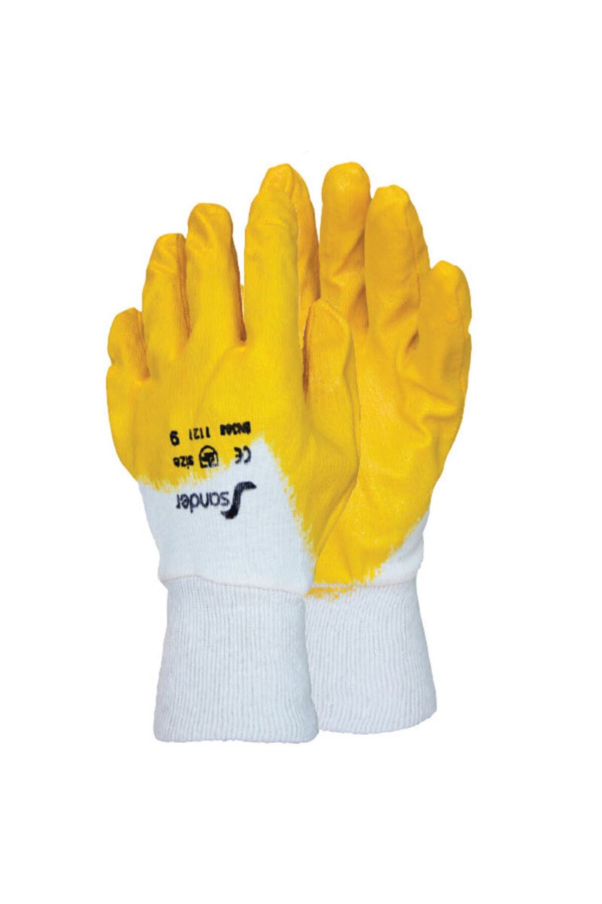 SANDER Np01 Sarı Nitril Eldiven 12'li Paket