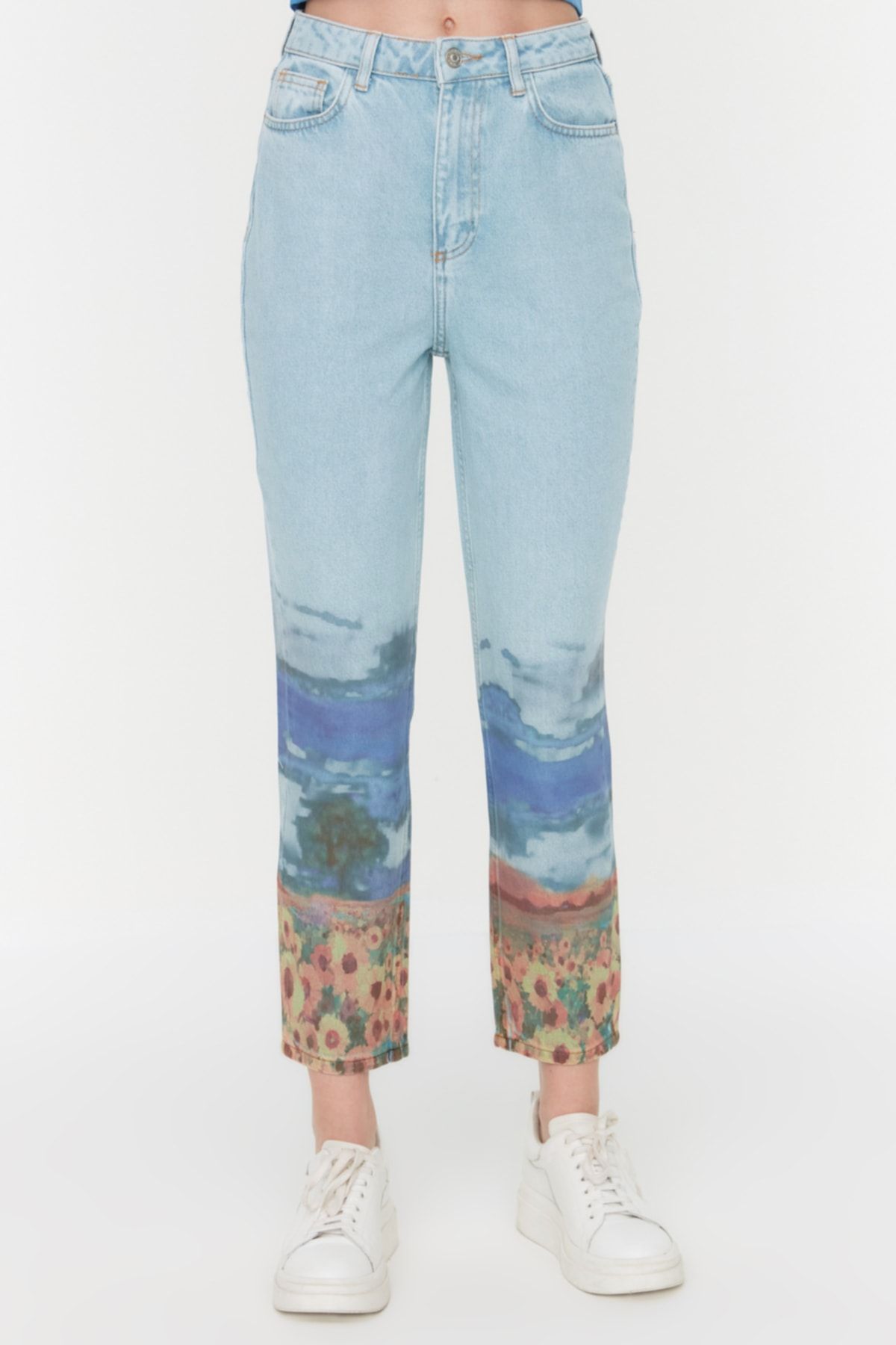 Trendyol Collection Jeans - Dark blue - Mom - Trendyol