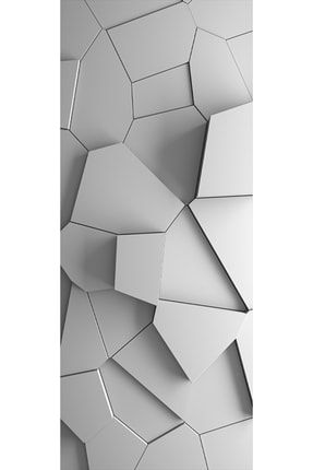 3 Boyutlu Geometrik Şekil Desenli Buzdolabı Sticker 075 BUZ-075