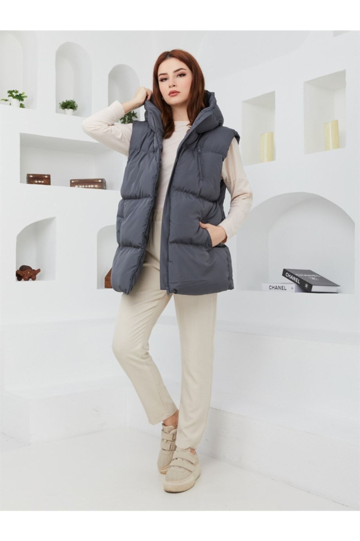 Olcay Weste Grau Puffer Fast ausverkauft